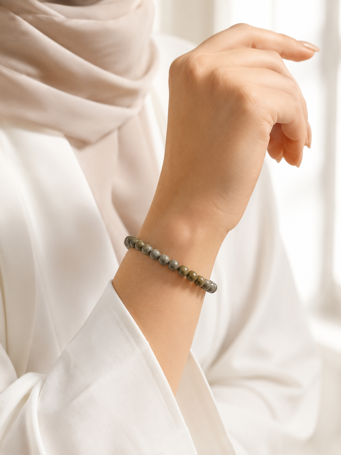 Natural pyrite bracelet 6mm