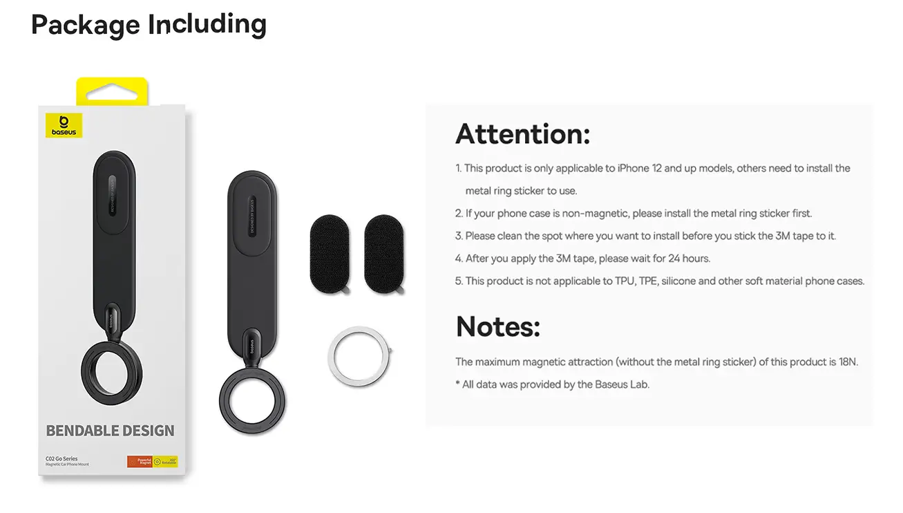 ​iPhone MagSafe car holder flexible viewing angle Lines