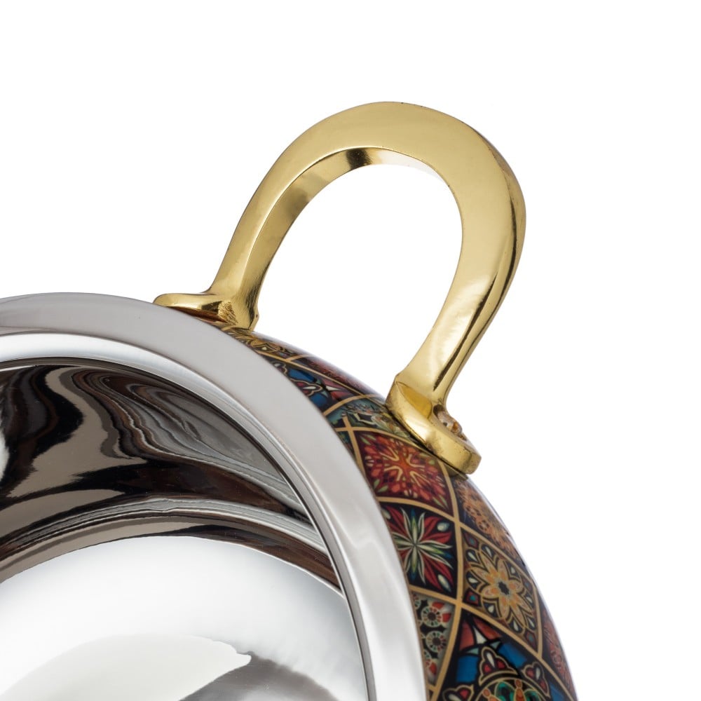 حافظات طعام هندي 3.5 لتر مزخرفة – ذهبي – Indian Stainless Food Contain
