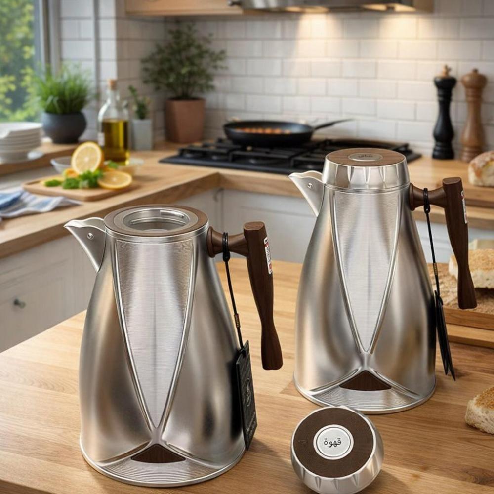 طقم ترامس شاي و قهوة ستيل 2 قطعة – Tea & Coffee Thermos Set