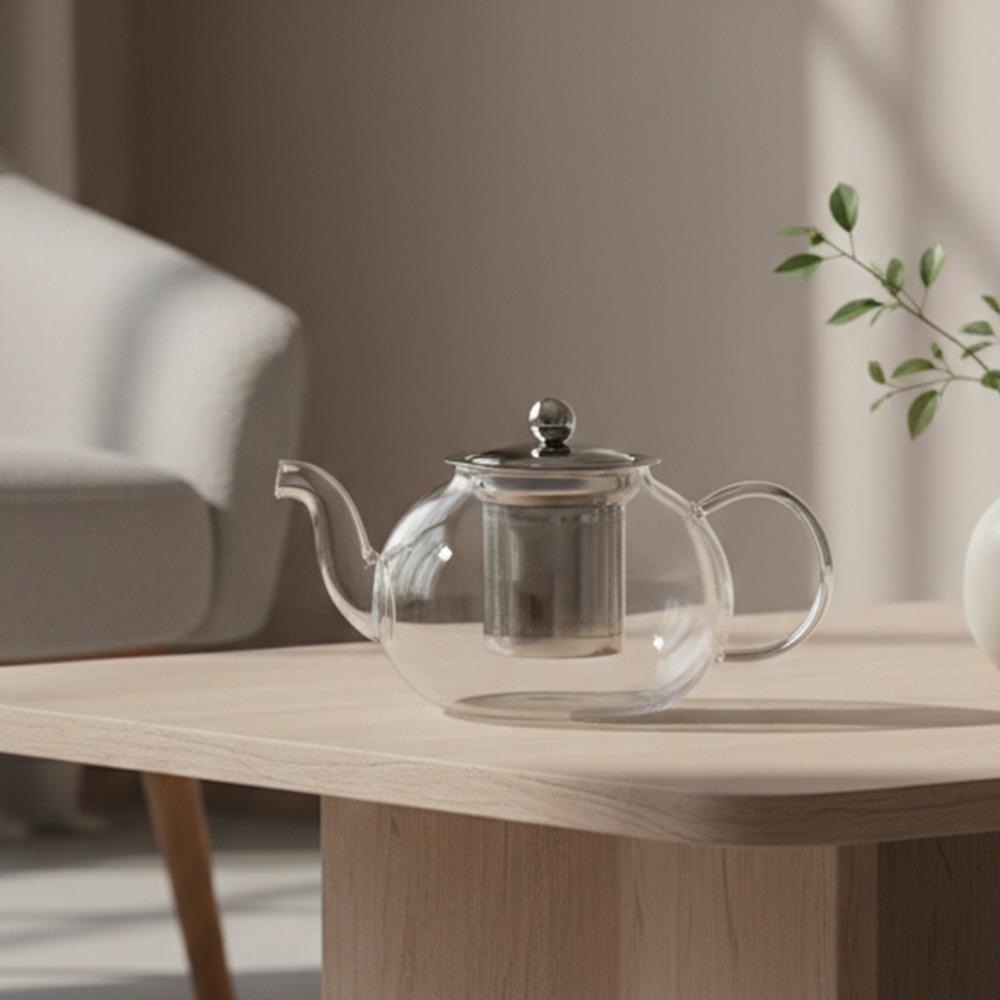 براد شاي زجاج شفاف - عملي للشاي والاعشاب – Tea & Coffee Thermos