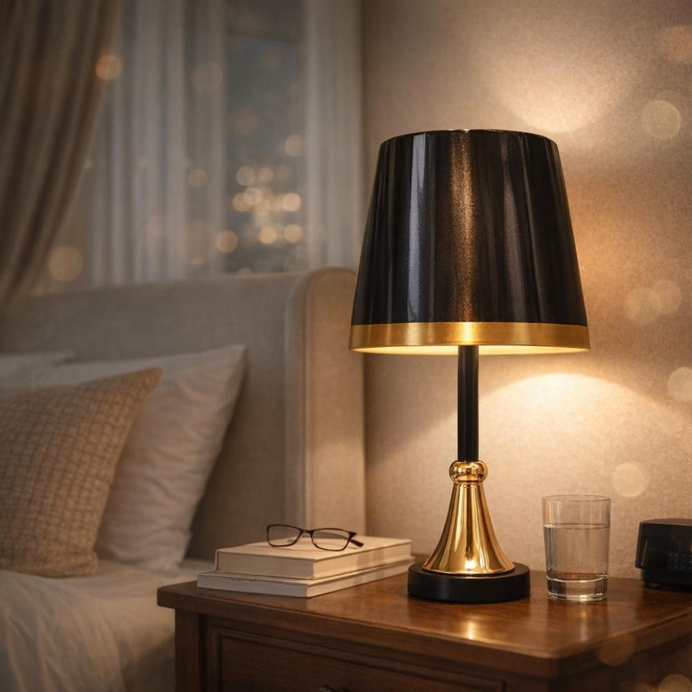 اباجورة عصرية - قاعدة معدن - تمنح الغرفة لمسات دفء – Modern Lampshade