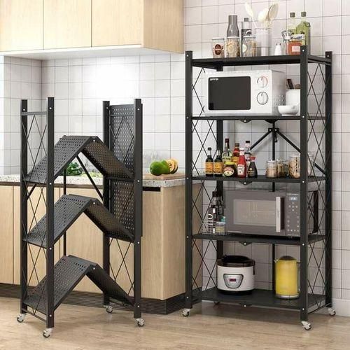 رف مطبخ حديد 5 أدوار قابل للطي – تصميم عملي وأنيق للمساحات ال – 5-Tier