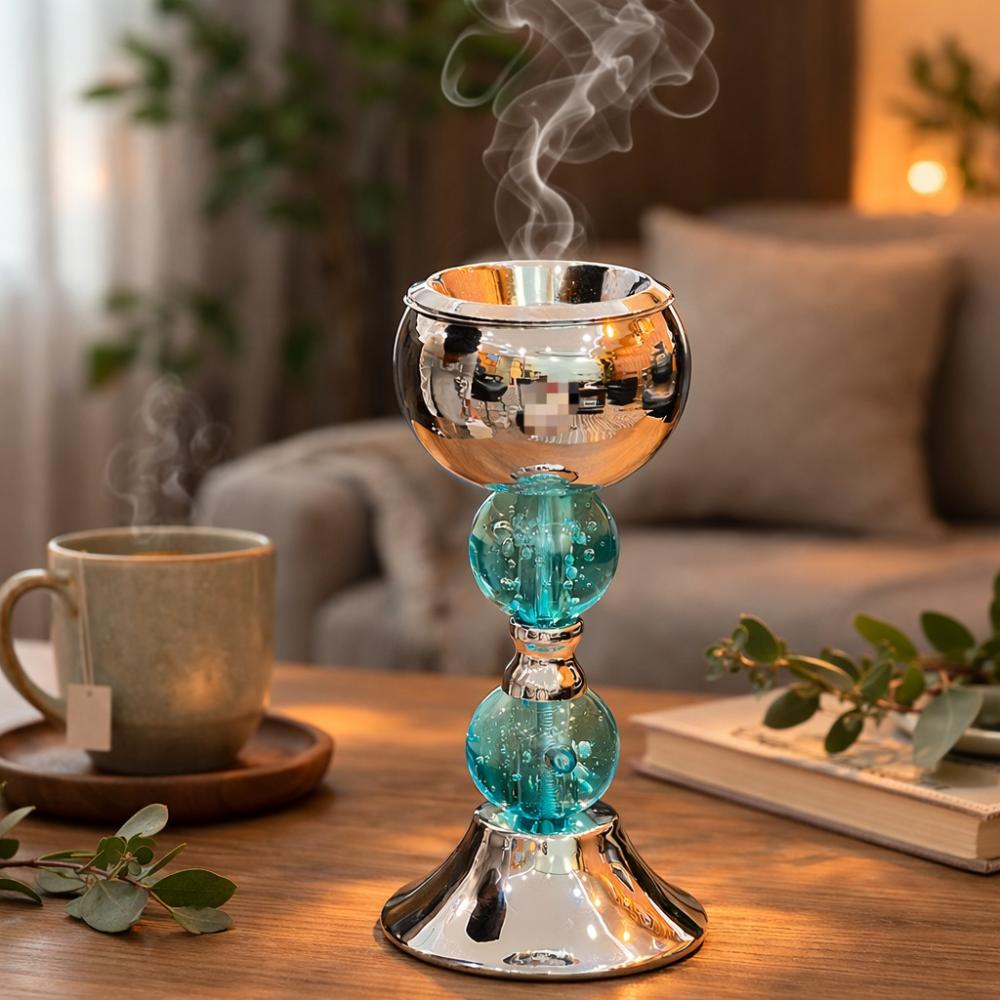 مبخرة معدن مع كريستال - تصميم مميز -فخمة للديكور والضيافة – Luxury Inc
