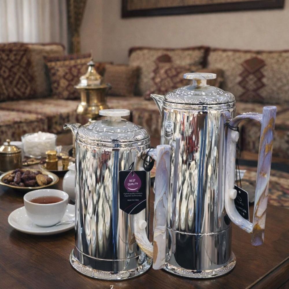 طقم ترامس شاي وقهوة 2 قطعة ستانلس ستيل - تصميم عملي – Tea & Coffee The