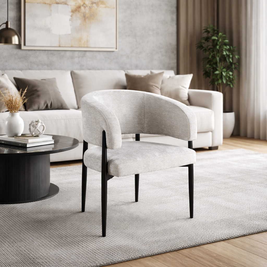 كرسي مفرد انيق - رمادي فاتح – Modern Chair - Grey