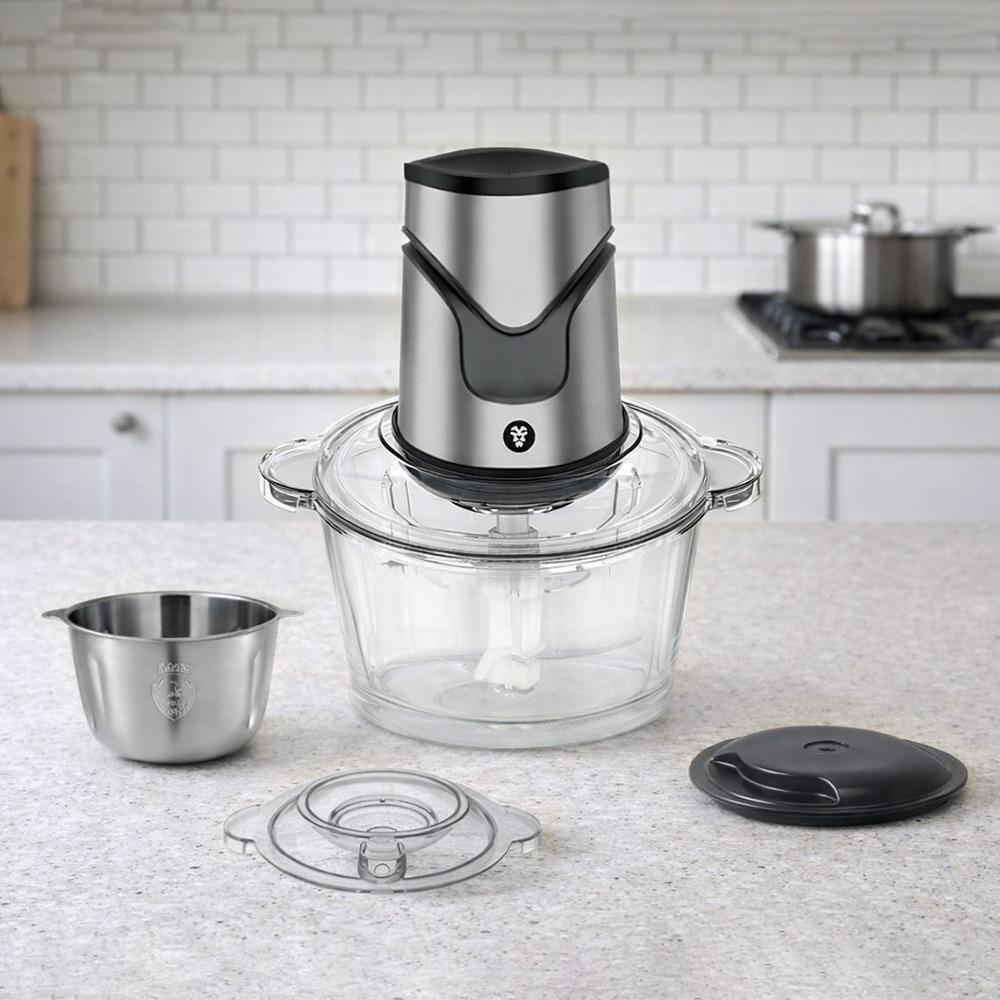 محضرة طعام 2 لتر زجاج مع ستيل - 500 واط – 2L Glass & Steel Food Proces
