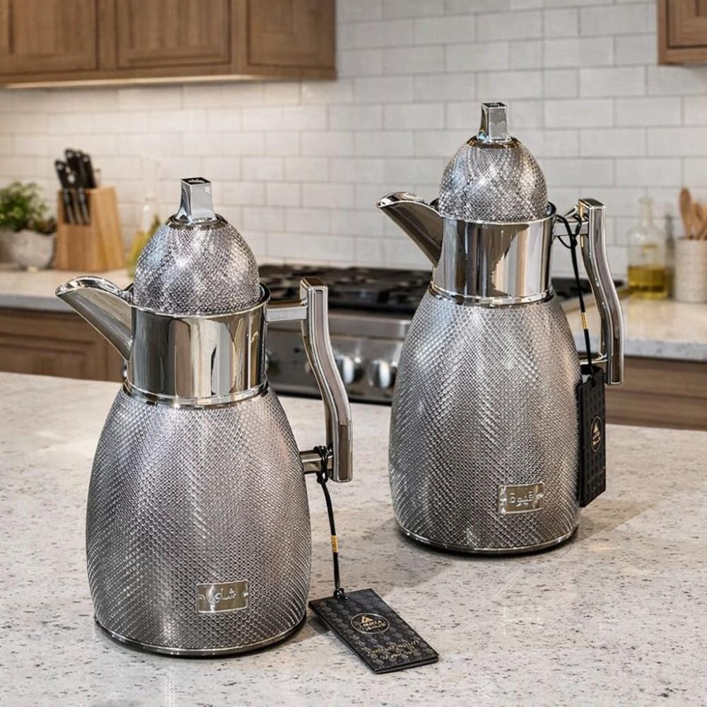 طقم ترامس شاي وقهوة بنقشة فخمة 2 قطعة – Tea & Coffee Thermos Set