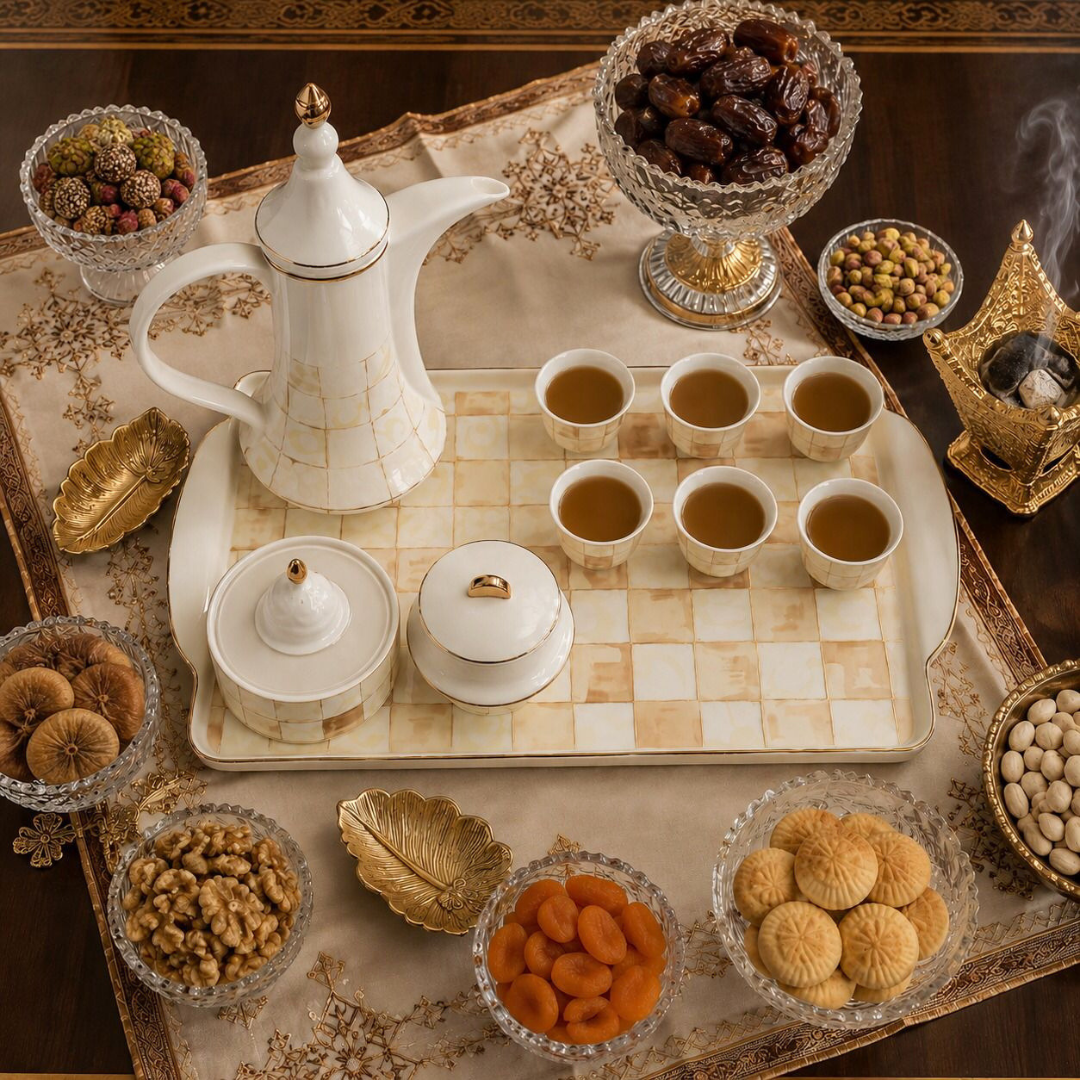 طقم العيد المتكامل للضيافة العربية  10 قطع – – Complete Eid Arabic Hos