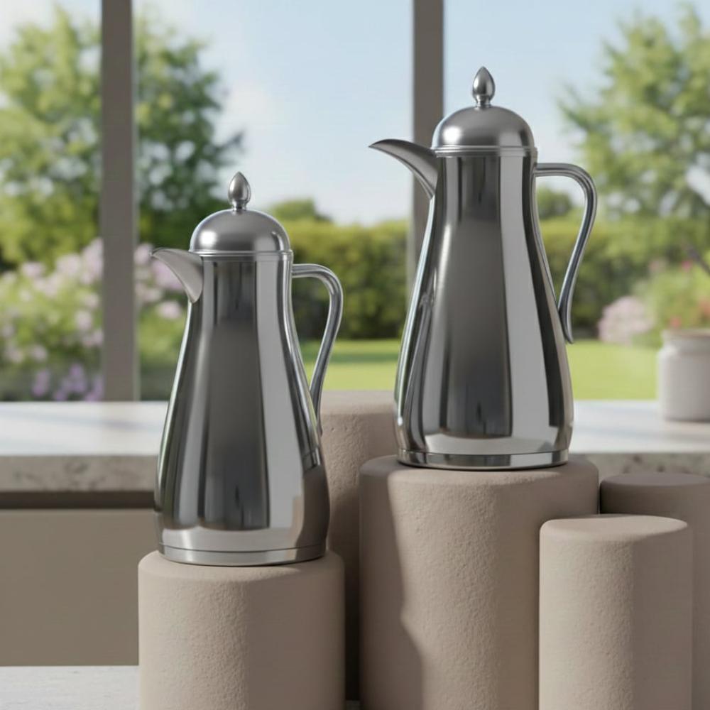 طقم 2 ترمس غزال حافظ للحرارة بتصميم عصري – Tea & Coffee Thermos Set