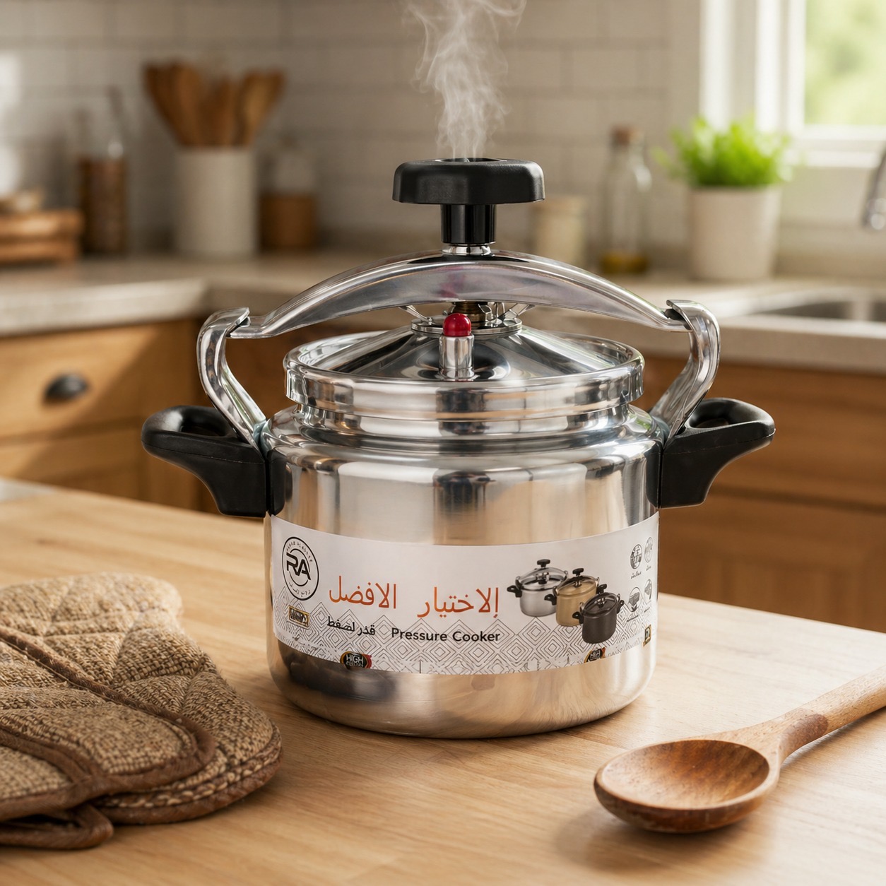 قدر ضغط ألمنيوم 3 لتر 18 سم OKAE – Aluminium Pressure Cooker