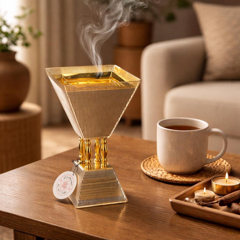 مبخرة عصرية بتصميم هندسي أنيق – Luxury Incense Burner