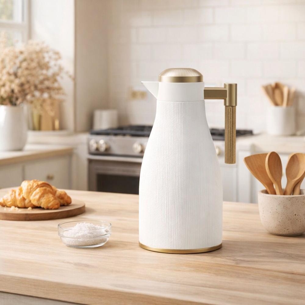 ترمس شاي وقهوة - 1 لتر بنقوش فخمة – Tea & Coffee Thermos
