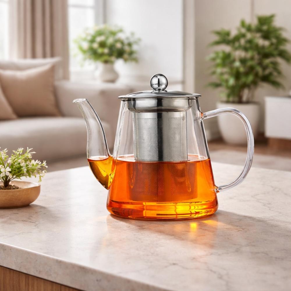 براد شاي زجاج شفاف - أحجام مختلفة - تصميم عملي – Tea & Coffee Thermos