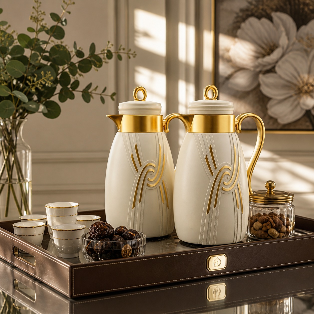 طقم ترامس شاي وقهوة فاخر | لافيرا هوم – – Luxury Tea & Coffee Thermos 