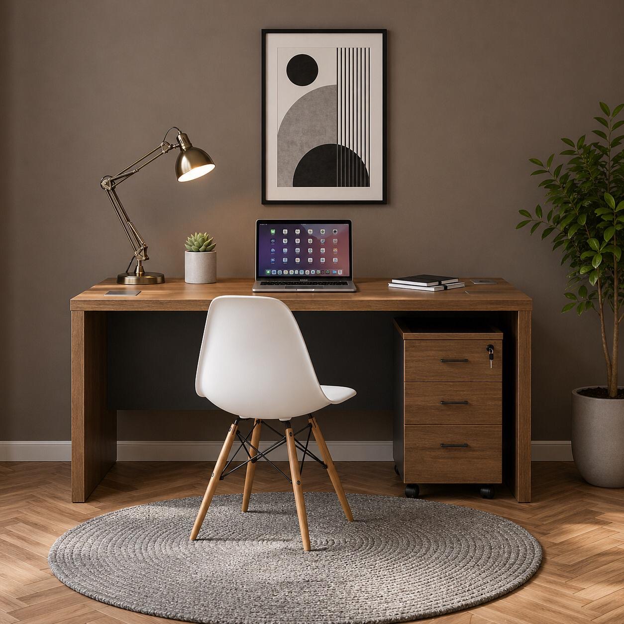 مكتب خشبي مودرن – Modern Wooden Desk