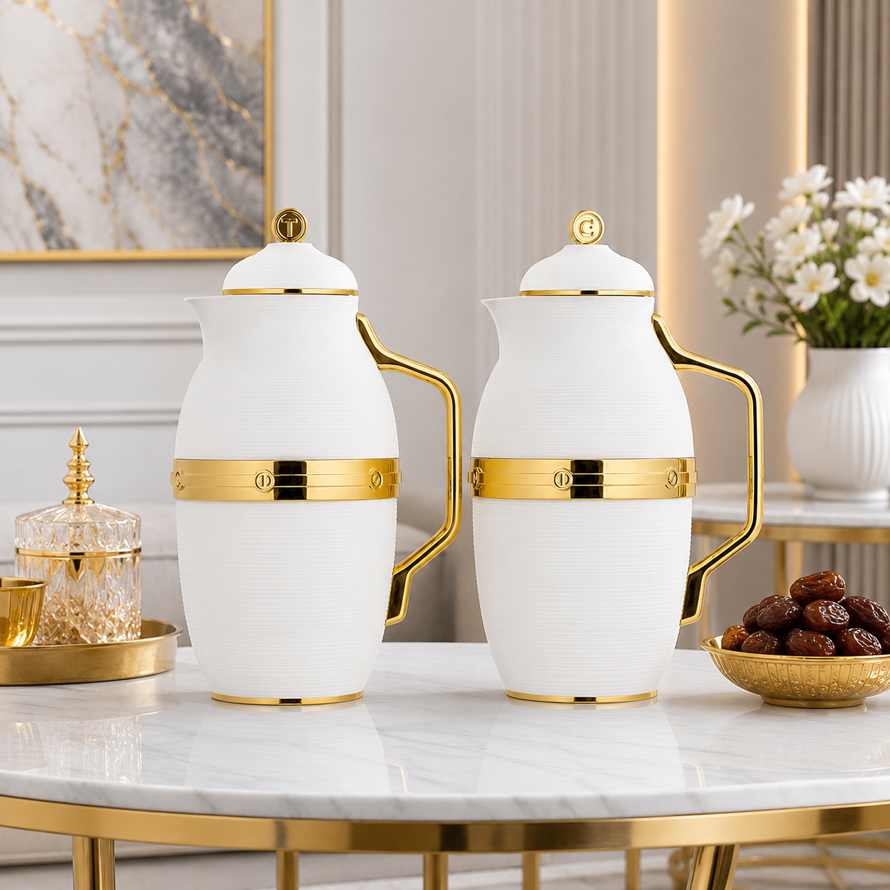 طقم ترامس ديفا فاخر – ضيافة راقية | لافيرا هوم – – Diva Luxury Thermos