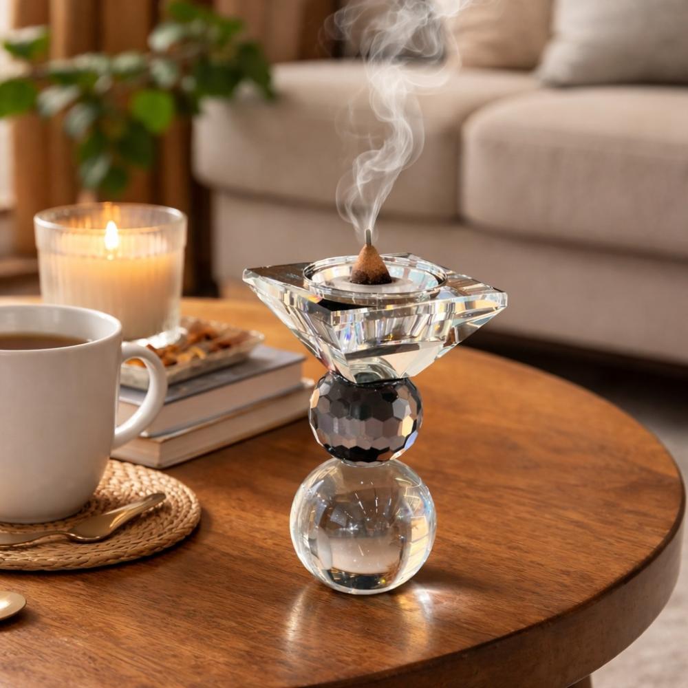 مبخرة كريستال - بتصميم عملي لتعطير المنزل – Luxury Incense Burner