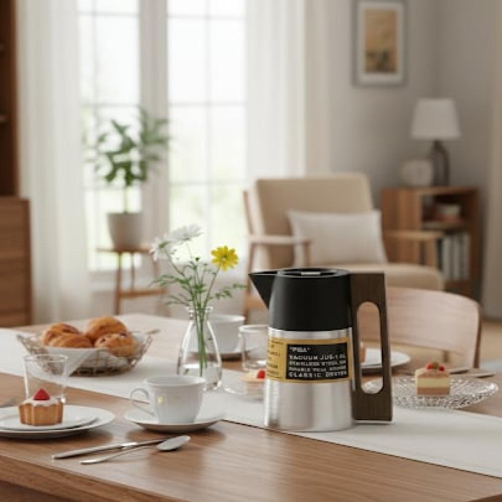 ترمس شاي وقهوة - عزل حراري - ستانلس ستيل-١ لتر – Tea & Coffee Thermos