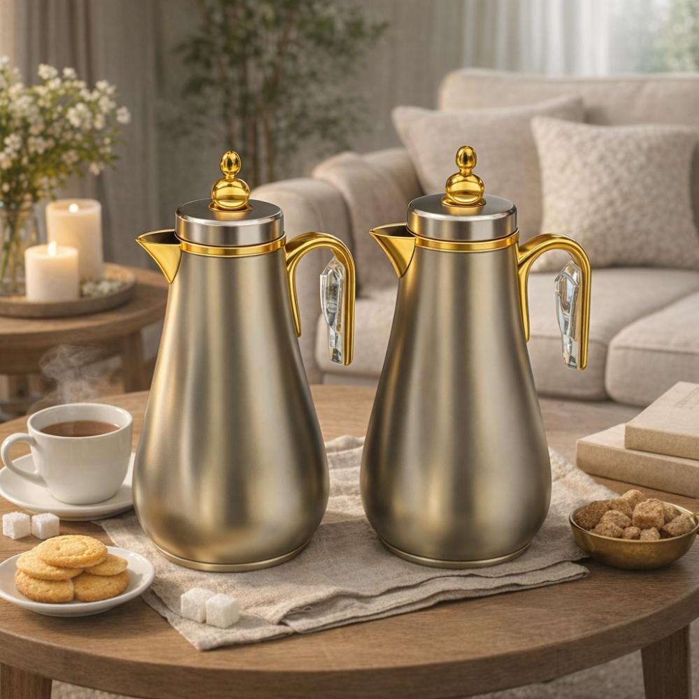 طقم ترامس شاي وقهوة - ستانلس - تفاصيل اكثر من رائعة – Tea & Coffee The
