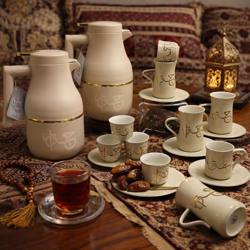 طقم شاي وقهوة - 20 قطعة - يناسب المجالس والتجمعات العائلية – Porcelain