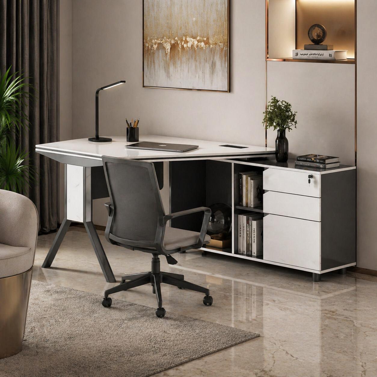 مكتب مكتبي (Office Desk) عصري وعملي – Modern Wooden Desk