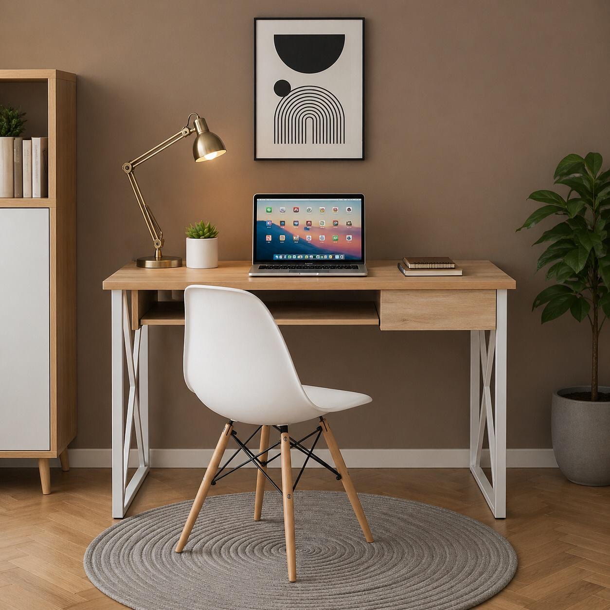 مكتب دراسي أو عمل بتصميم عصري – Modern Wooden Desk