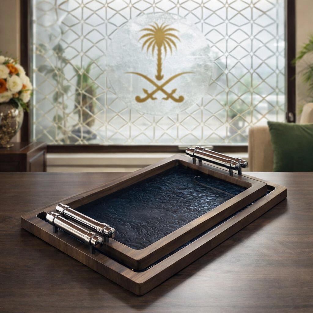 طقم صواني تقديم فاخرة -2-قطع – Luxury Serving Tray