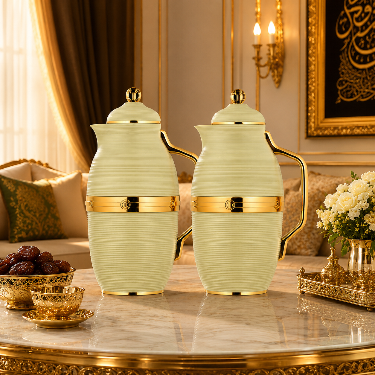 طقم ترامس ديفا فاخر – ضيافة راقية | لافيرا هوم – – Diva Luxury Thermos
