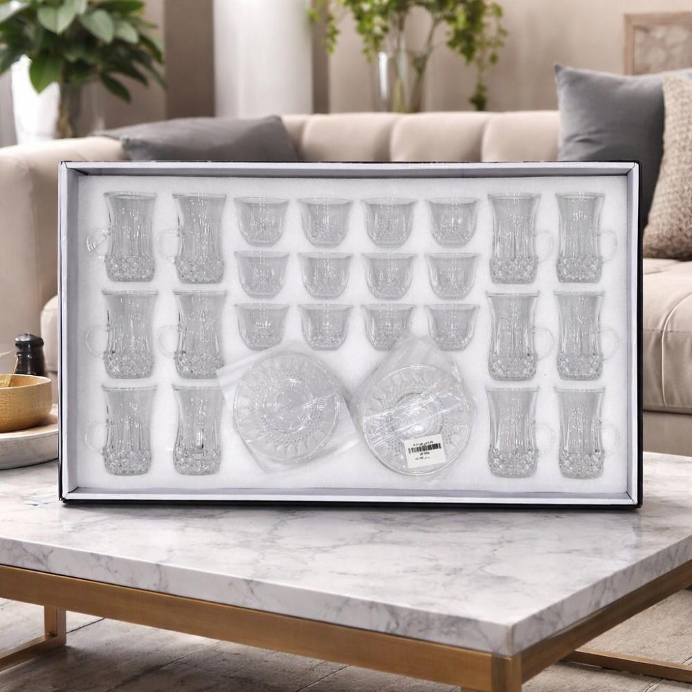 طقم فناجين قهوة وبيالات مع اطباق - زجاج - خامات – Porcelain Coffee Cup