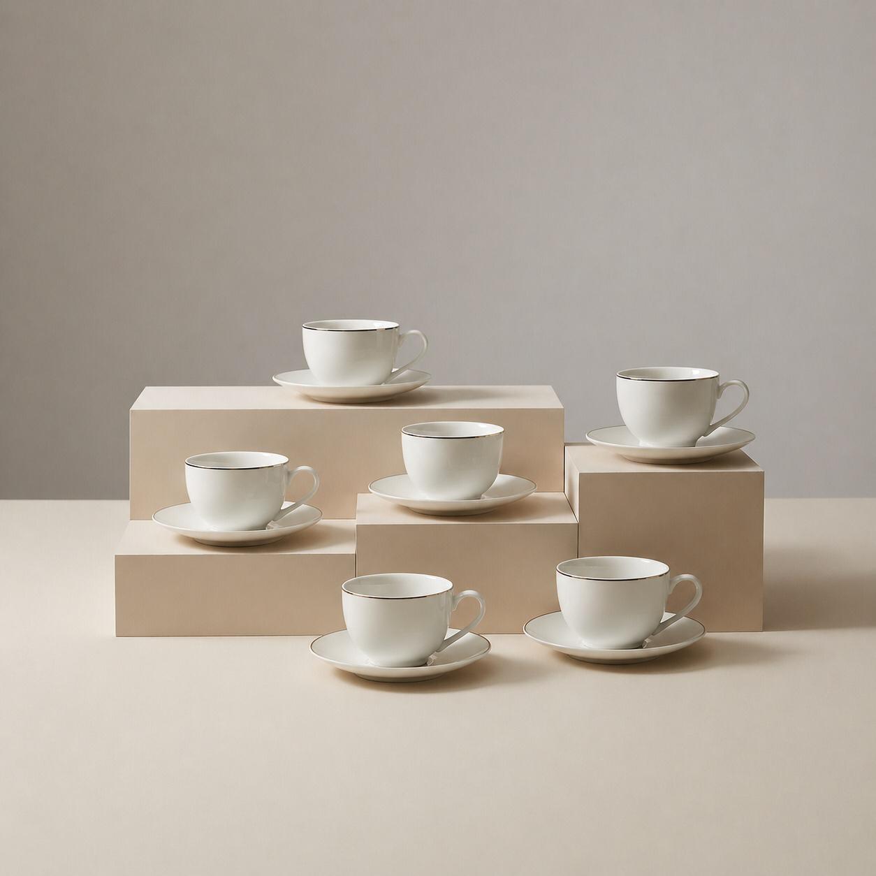 طقم أكواب قهوة 200 مل يتميز بتصميم كلاسيكي وأنيق. – Porcelain Coffee C