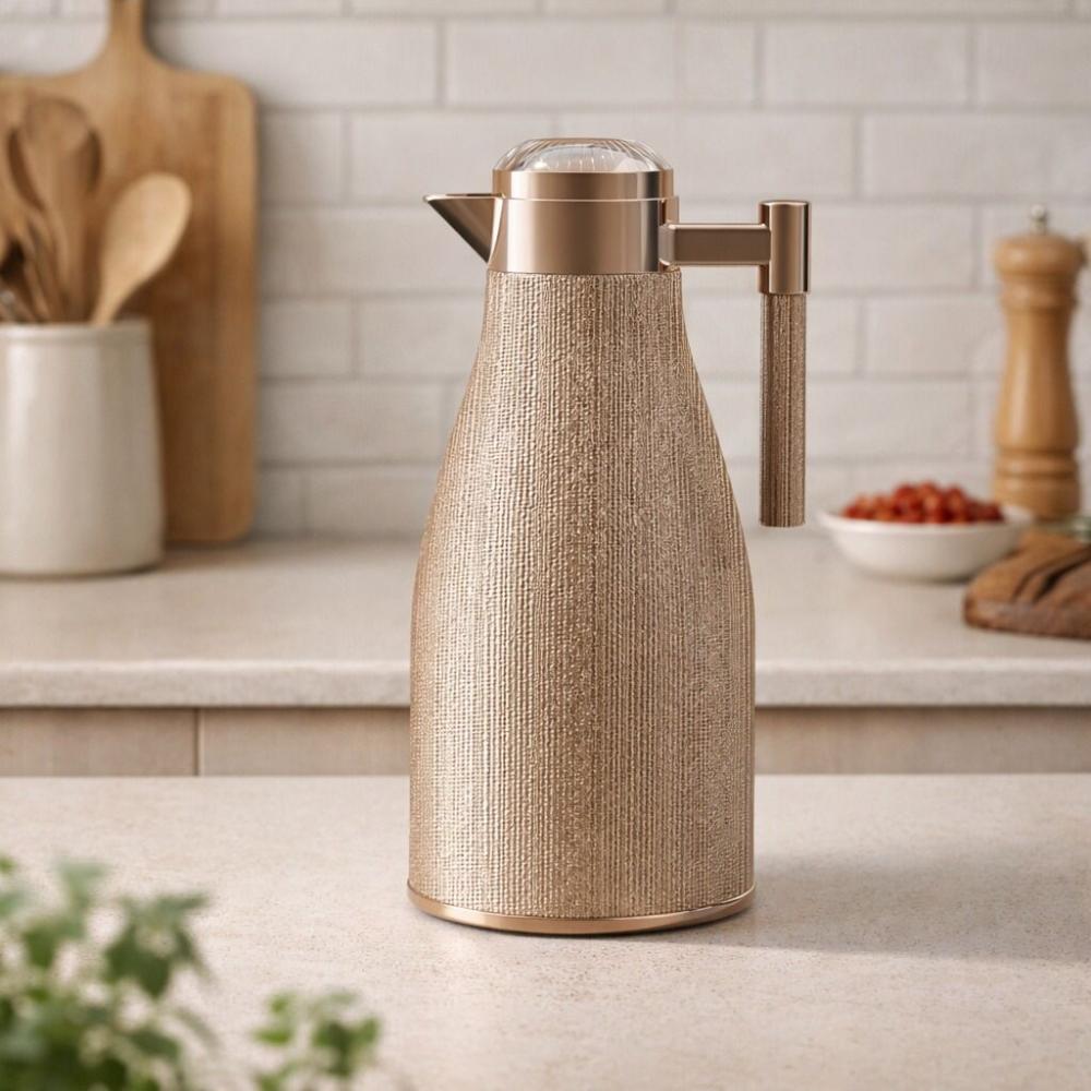 ترمس شاي وقهوة - 1 لتر بنقوش فخمة – Tea & Coffee Thermos