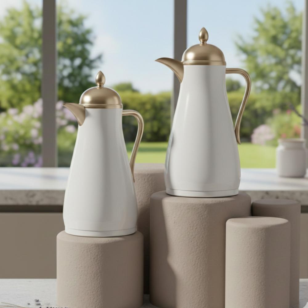 طقم 2 ترمس غزال حافظ للحرارة بتصميم عصري – Tea & Coffee Thermos Set