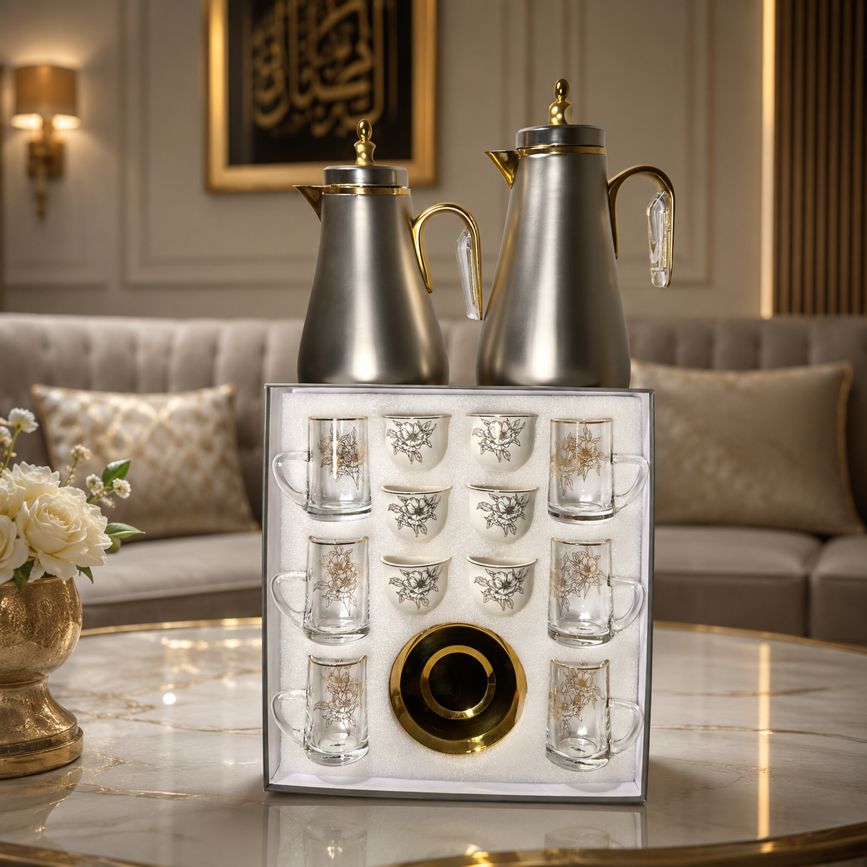 طقم الضيافة الفاخر للعيد – 329 ريال (ب) – Luxury Eid Hospitality Set –
