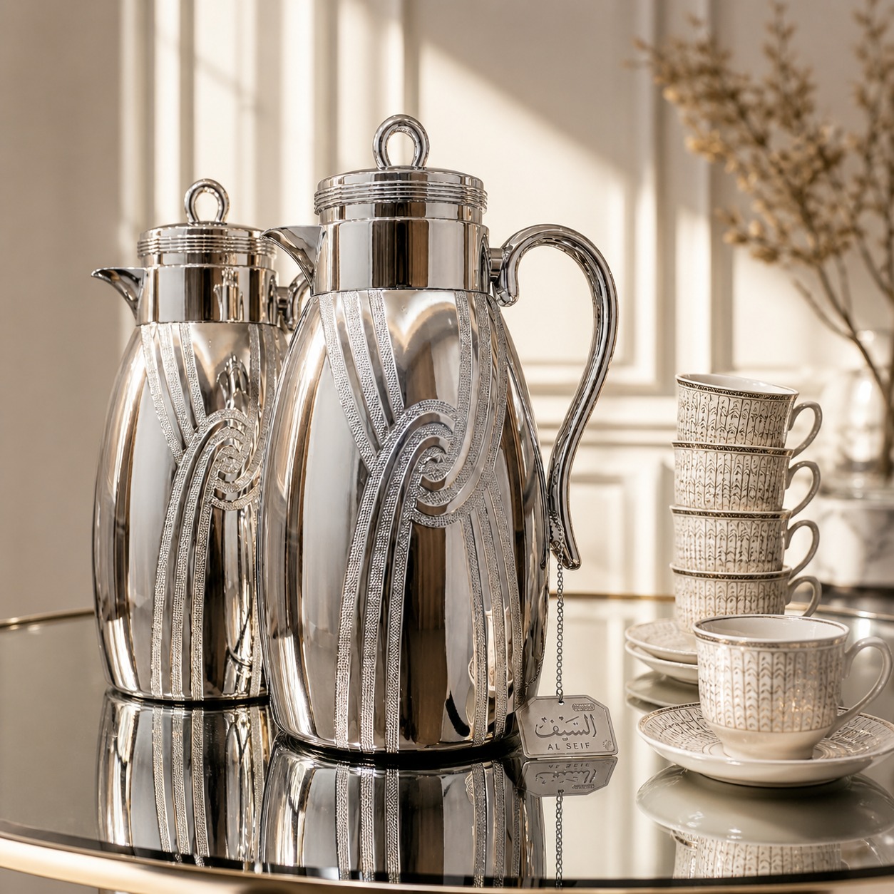 طقم ترامس شاي وقهوة فاخر | لافيرا هوم – – Luxury Tea & Coffee Thermos 