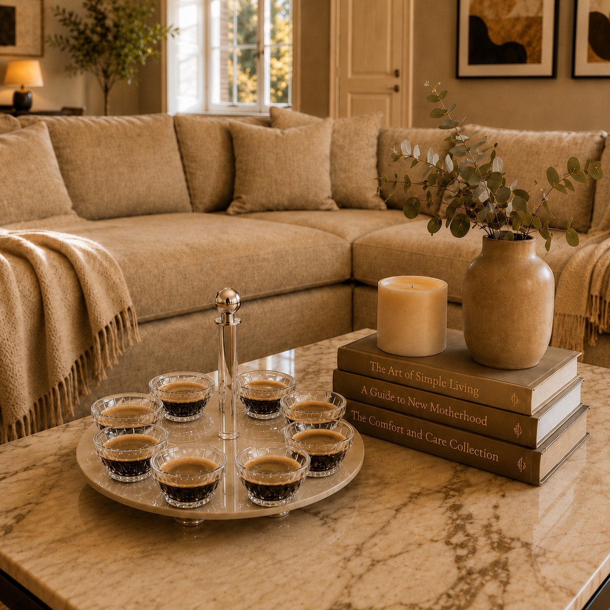 شياله تقديم قهوة فاخرة بتصميم عصري وأنيق – Luxury Coffee Cup Serving S