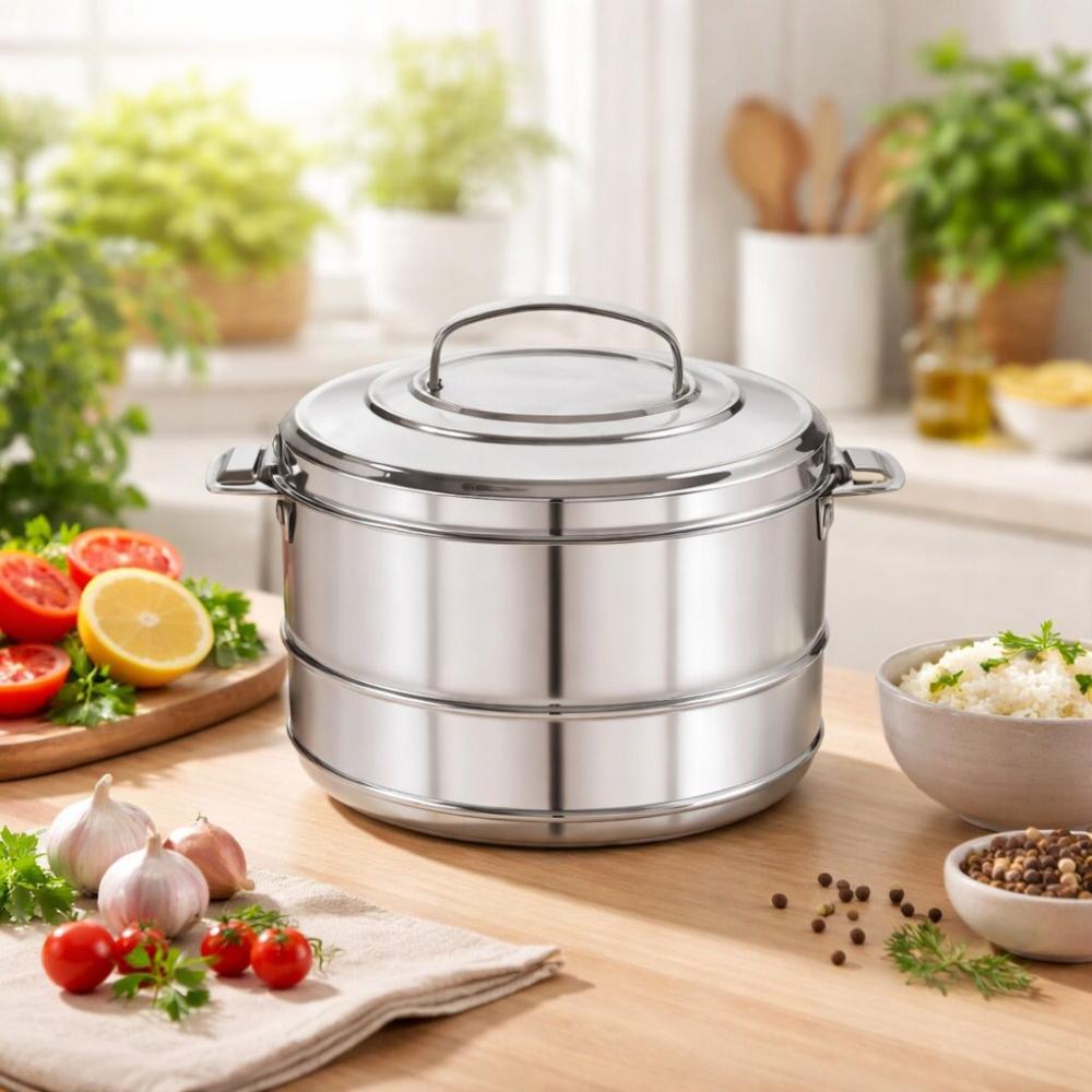حافظة طعام ريم ستانلس ستيل - سعة كبيرة 9000 – Indian Stainless Food Co