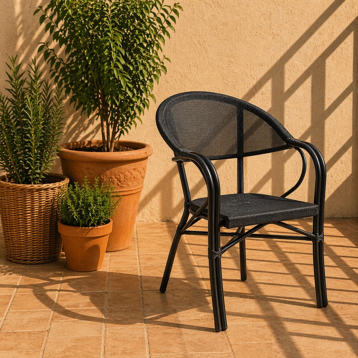 كرسي خارجي - بني كوفي – Outdoor Chair - Brown