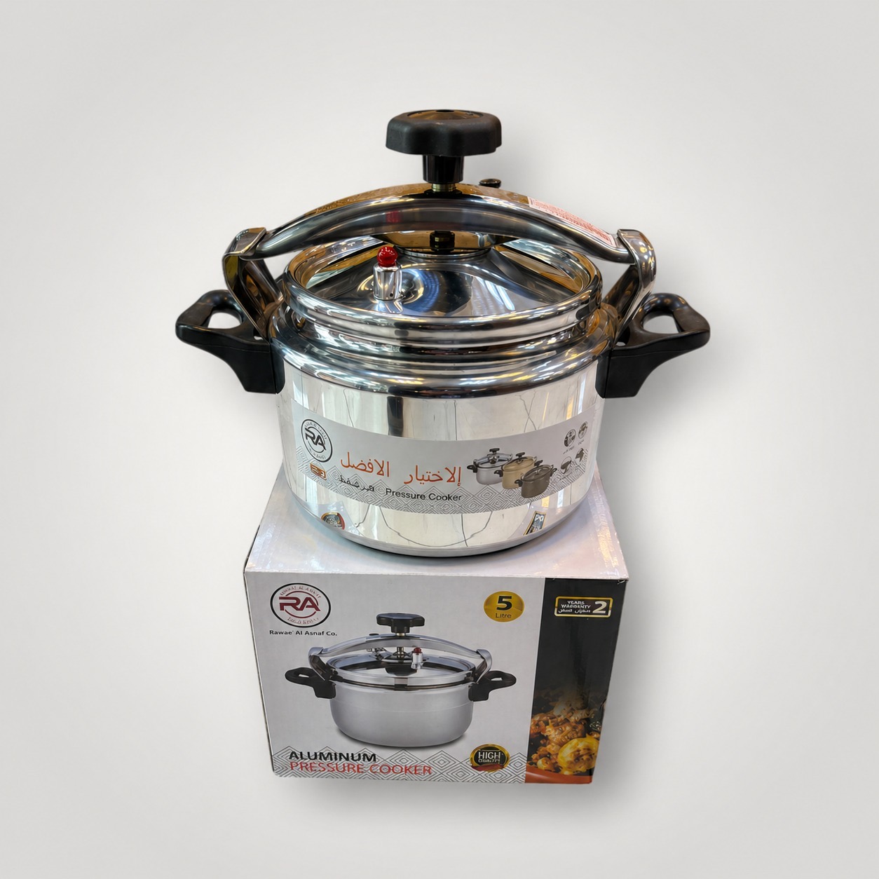 قدر ضغط ألومنيوم 5 لتر 22 سم OKAE – Aluminium Pressure Cooker