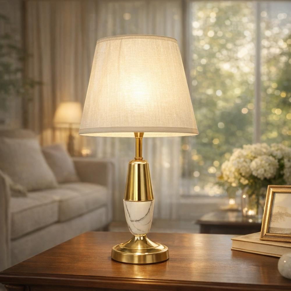 أباجورة معدنية - شكل رخامي -بتصميم بسيط وتصميم عصري – Modern Lampshade