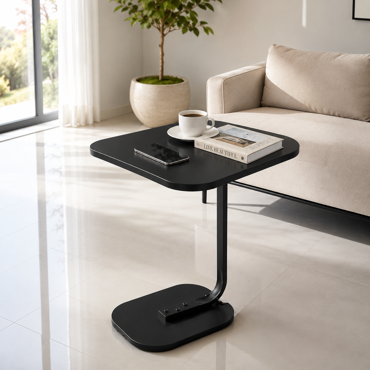 طاولة خدمة دور  مودرن  بتصميم عملي فاخر – Lavera Home Modern 1-Tier Se