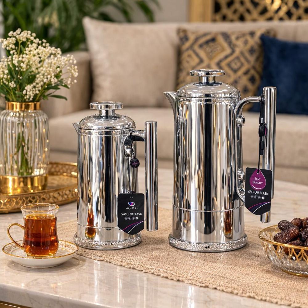 طقم ترامس شاي وقهوة 2 قطعة ستانلس ستيل - تصميم عملي – Tea & Coffee The