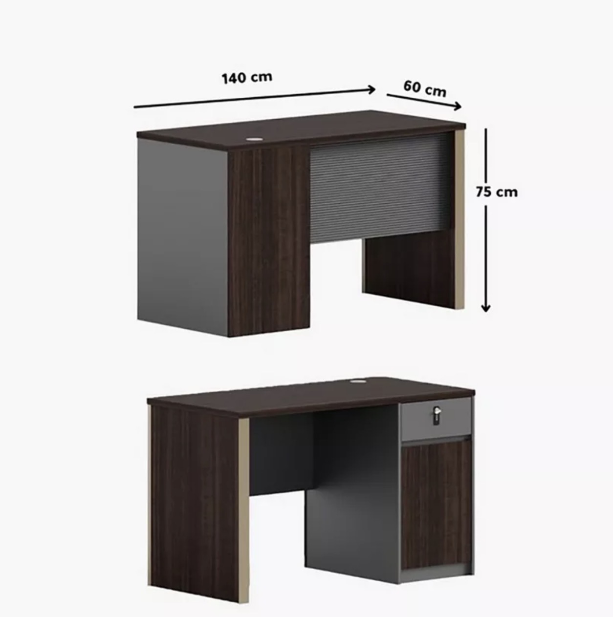 مكتب مكتبي (Workstation) – Modern Wooden Desk