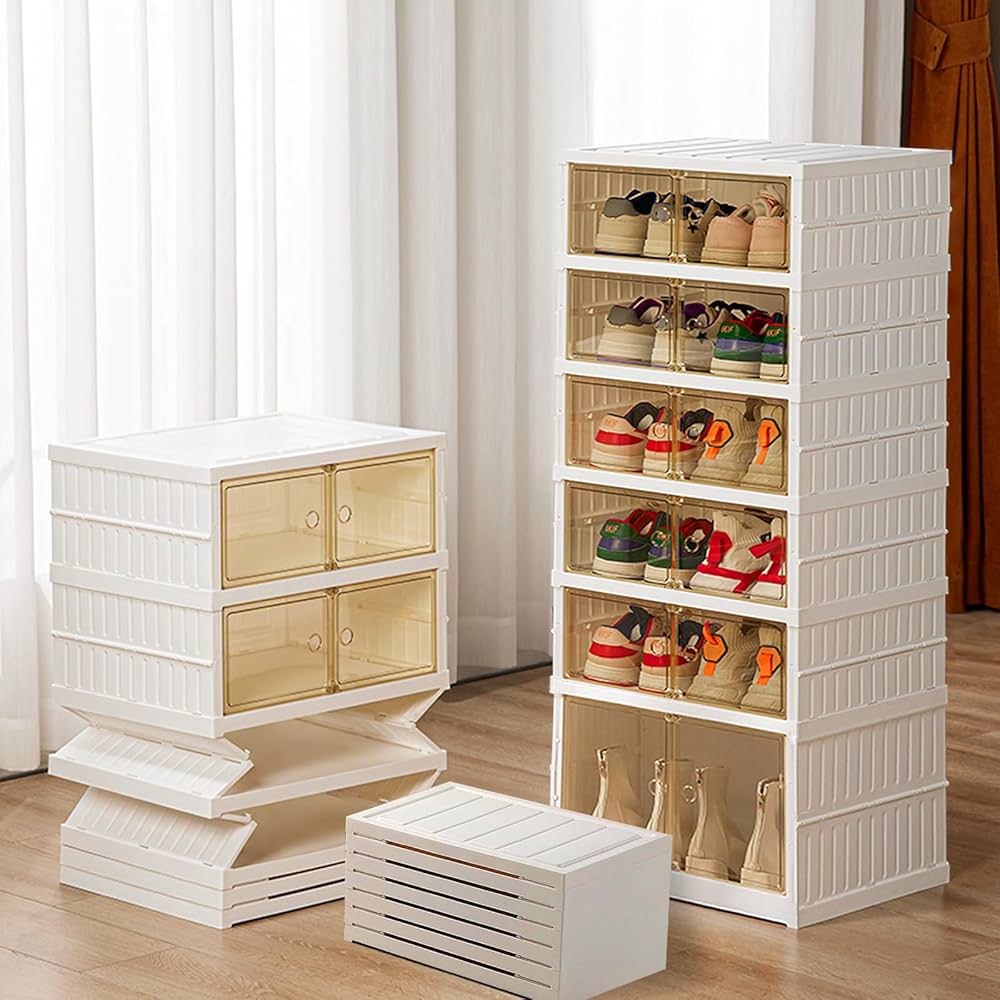 رف تخزين أحذية قابل للطي – 6 أدوار – 6-Tier Foldable Shoe Storage Rack