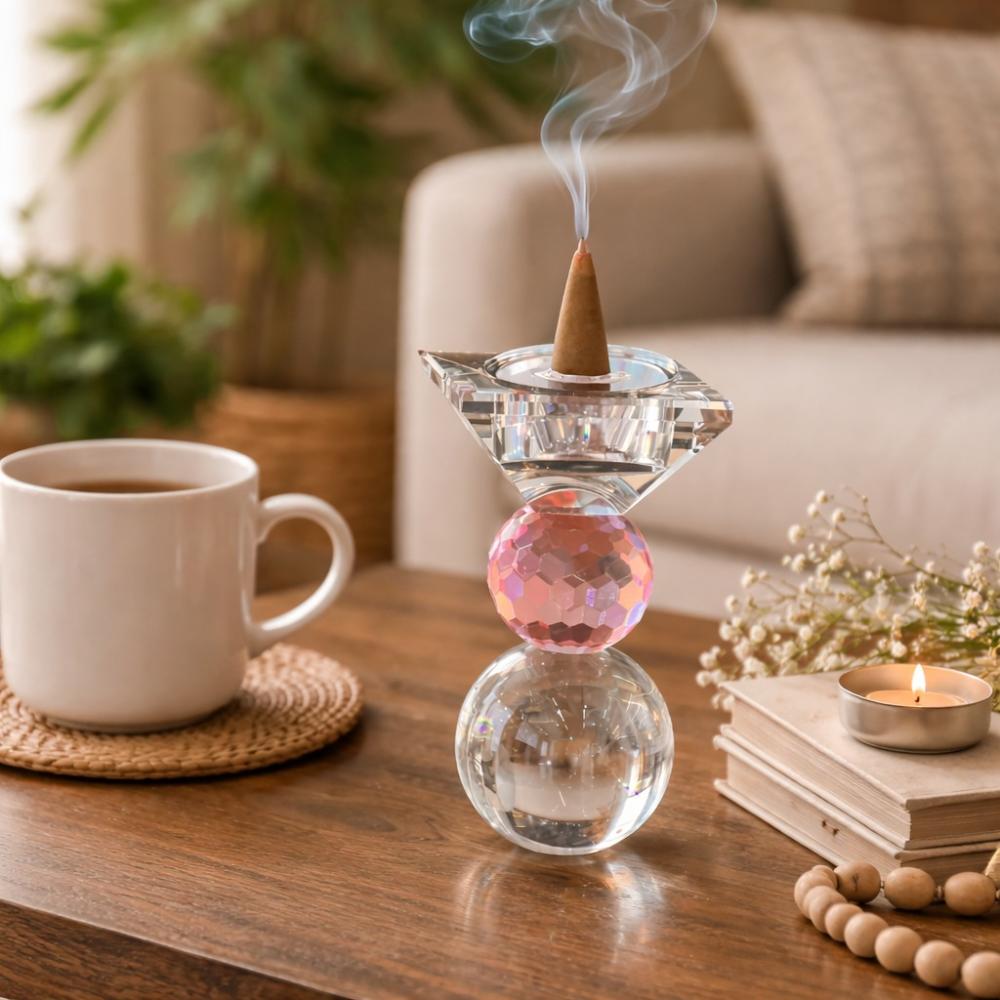 مبخرة كريستال - بتصميم عملي لتعطير المنزل – Luxury Incense Burner