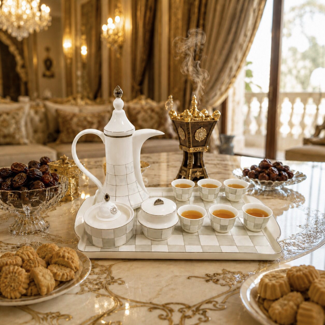 طقم العيد المتكامل للضيافة العربية 10 قطع – Complete Eid Arabic Hospit