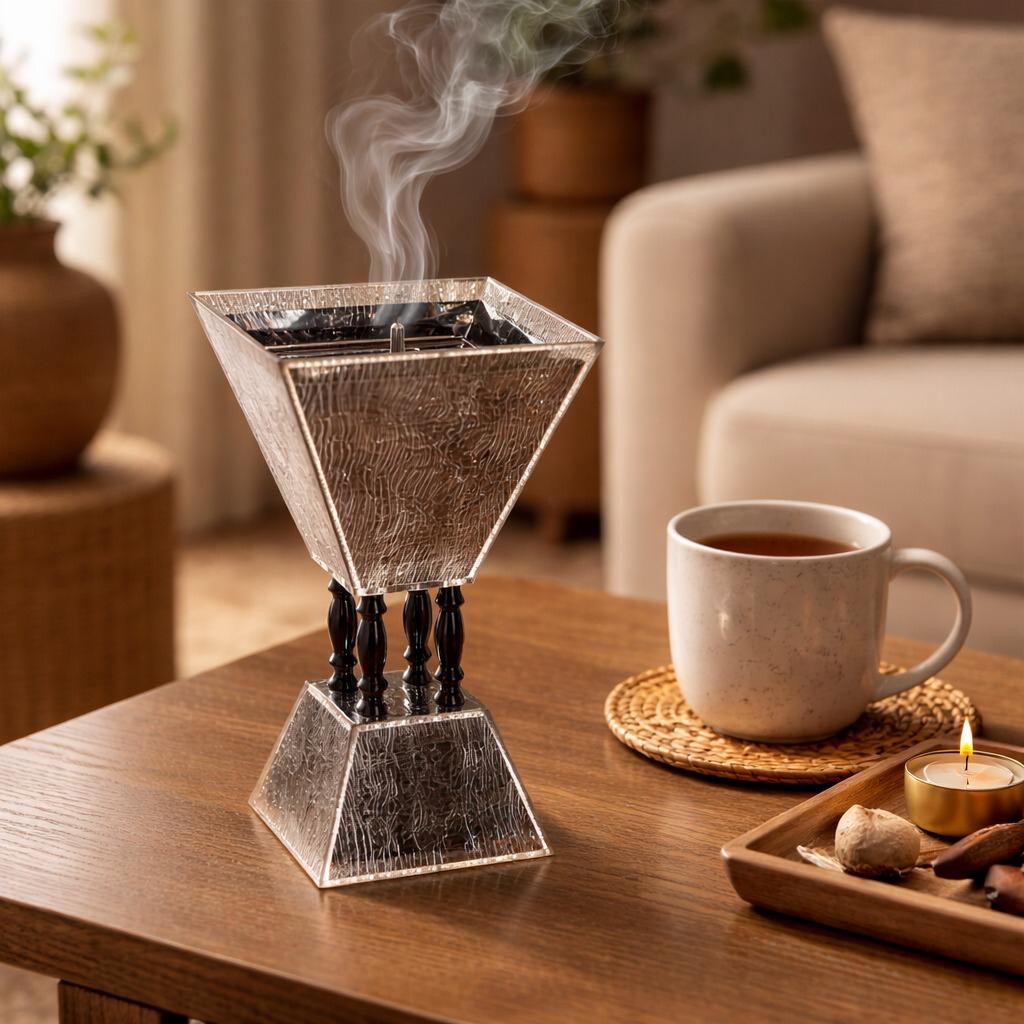 مبخرة عصرية بتصميم هندسي أنيق – Luxury Incense Burner