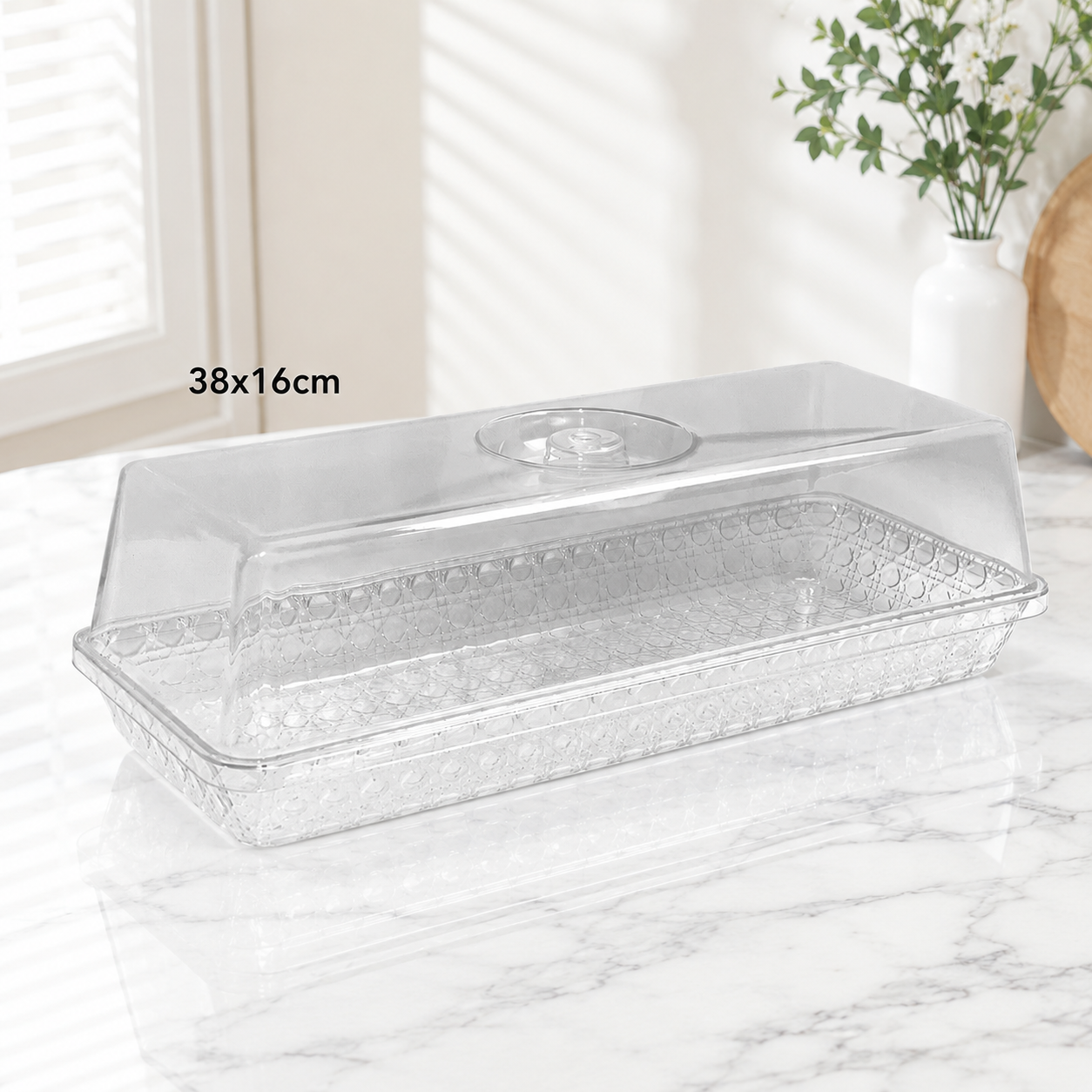 صحن تقديم وكيك أكريليك شفاف متعدد الاستخدامات – Clear Acrylic Multi-Us