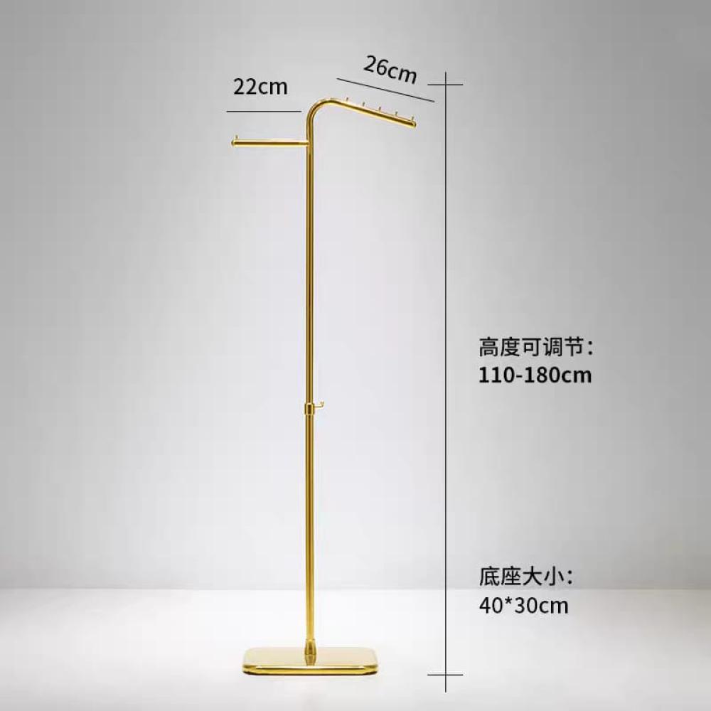 ستاند ملابس معدني باللون الذهبي - تصميم أنيق – Metal Clothes Rack
