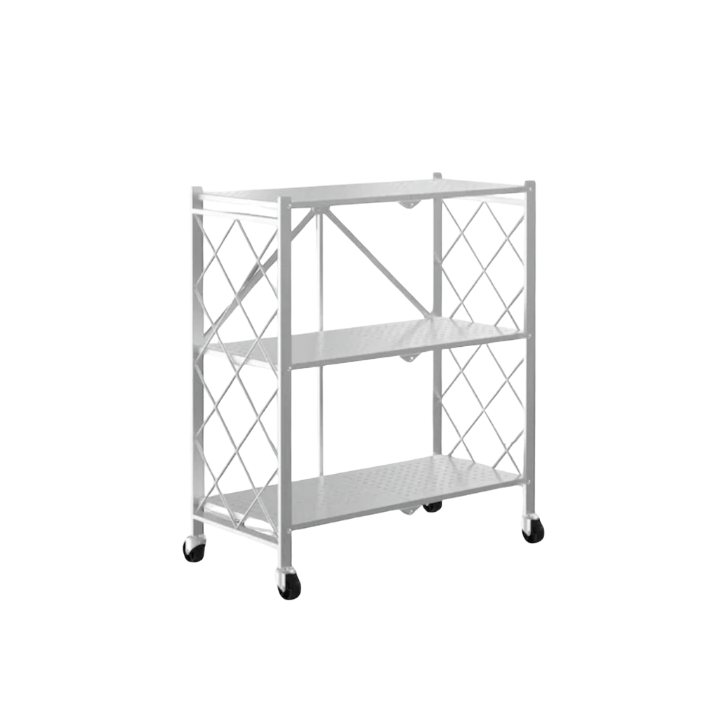 منضم  3 دوار قابل للطي والحركة  – تصميم عملي وأنيق للمساحات ا – 3-Tier